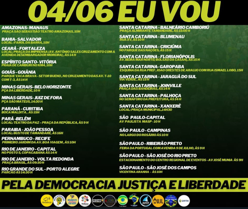 Manifesto do Movimento GRITA! – 04/06/2023